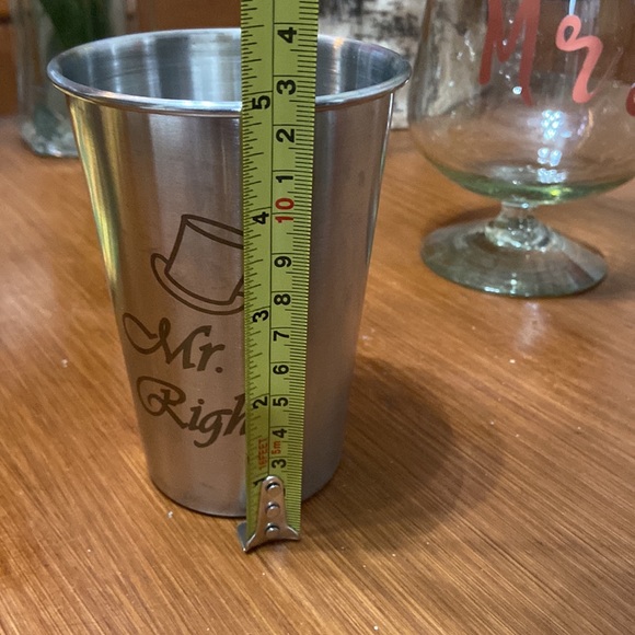 Mr.& Mrs. Brandy glasses & Stainless steel Mr. and Mrs. shakers. - Picture 9 of 9